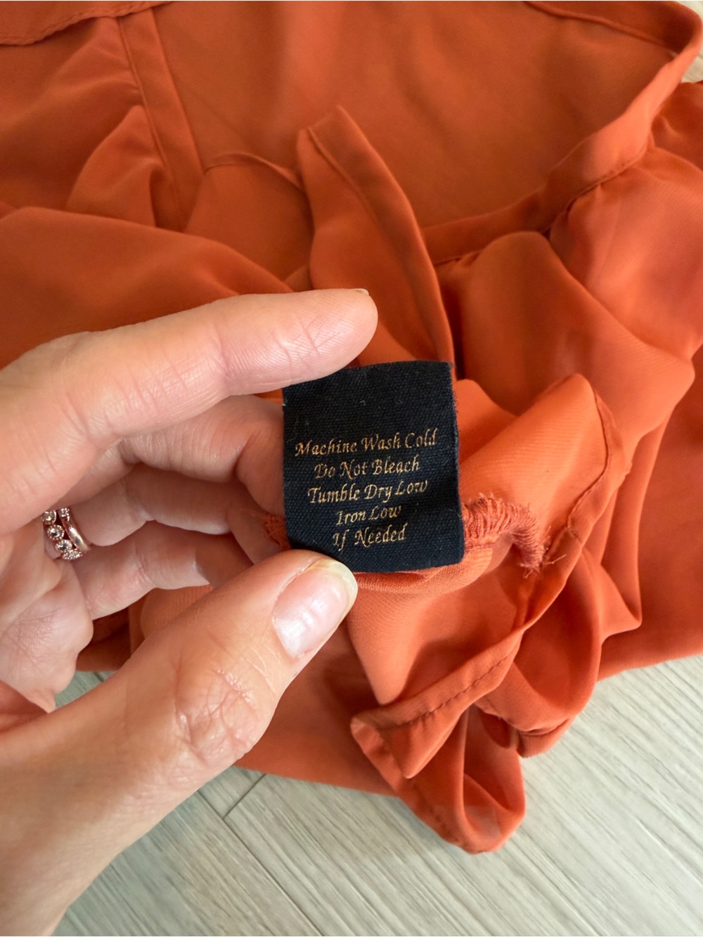 Rust Ruffle Tie-Front Blouse - Picture 5 of 5